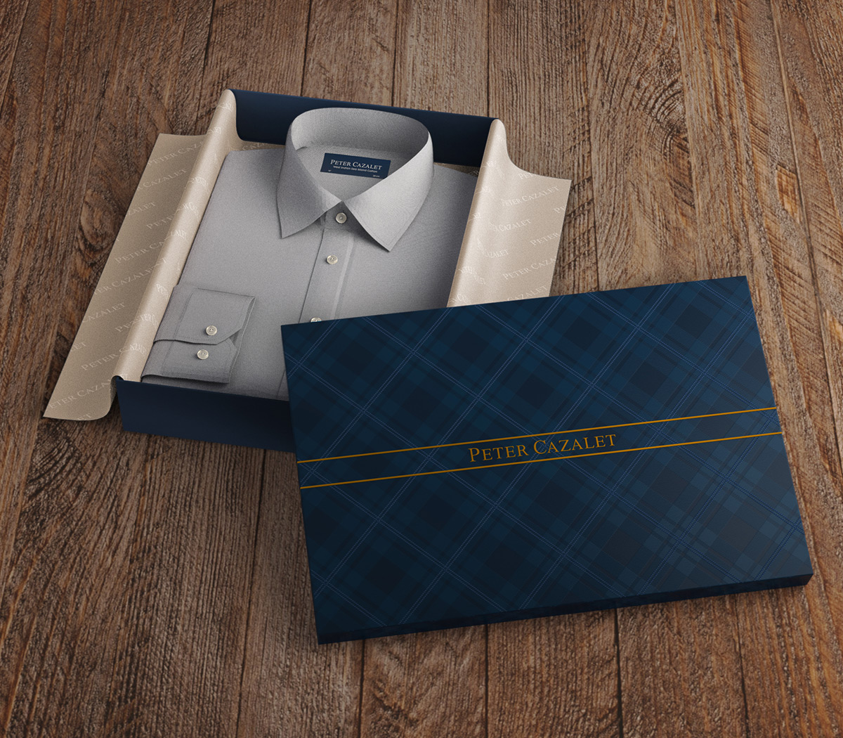 image of Peter Cazalet shirt and box